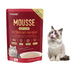 FurryFusion Bolsitas de espuma húmeda para gatos - Carne de res