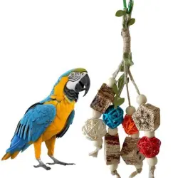 FurryFusion  masticable para loros pequeños - Bolas de carambola y ratán