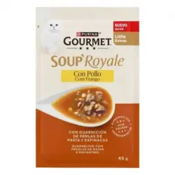 Gourmet Soup Royale Comida Húmeda para Gatos con Pollo en Caldo, 30 x 45 gr