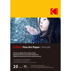 Kodak 9891092 20 Hojas Papel Fotográfico Mate A4 230g/m2 para Impresión Inkjet