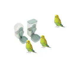 MCBOSON Dispensador colgante agua, comida animales pequeños (verde menta) - 1 artículo