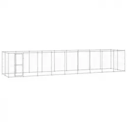 Perrera De Exterior | Jaula Para Perro | Parque Para Mascotas De Acero Galvanizado 21,78 M² Cfw783947