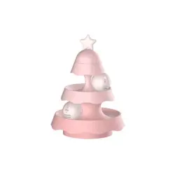 UAMLY s rodantes para gatos de 2 niveles con hierba gatera - Rosa