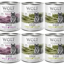 Wolf of Wilderness Senior 6 x 800 g - Pack mixto: 4x Cordero y pollo, 2x Pato y ternera