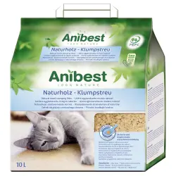 Arena Anibest de madera natural para gatos  - 10 l (aprox. 4,3 kg)