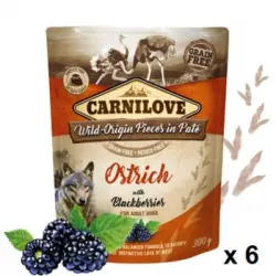 Carnilove Canine Crunchy Snack Avestruz Moras Caja 6x200gr