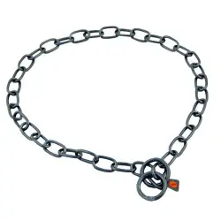 Collar Cadena Acero Inox Negro 3MM X 44CM. ESLABÓN CORTO