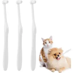 HausPets Lote 3 cepillos dentales perro cerdas nano suaves - Juego de 3 pinceles