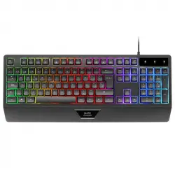 Mars Gaming MK124 Teclado Ergonómico H-Mech FRGB Reposamuñecas Antighosting Español Negro