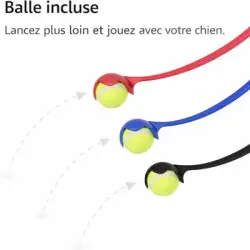 MCBOSON Lanzador de pelotas para perros con pelota incluida, juguete - 63 cm