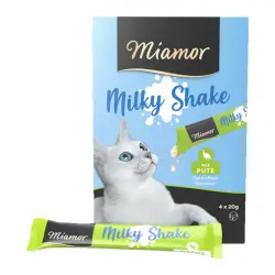 Miamor Milky Shake 12 x 20 g snack en crema para gatos: ¡15 % de descuento! - Con pavo