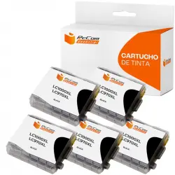 Pccom Essential Brother Lc1000xl/lc970xl Cartucho Tinta Compatible Negro Pack 5