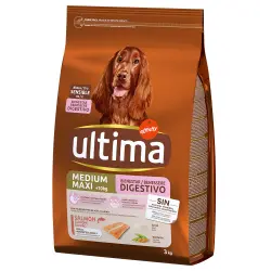 Ultima Medium-Maxi Sensitive con salmón - 3 kg