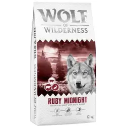 Wolf of Wilderness Adult «Ruby Midnight» vacuno y conejo, sin cereales - 12 kg - Receta nueva