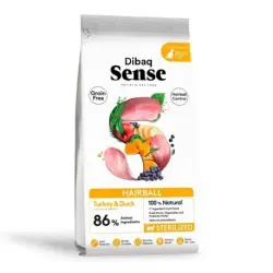 1.5 KG 1.5 kg Dibaq Sense Hairball Grain Free Adult Pavo y Pato pienso para gatos
