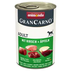 Animonda GranCarno Original Adult 24 x 400 g - Pack Ahorro - Ciervo y manzana