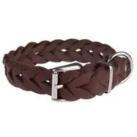 Collar de cuero trenzado Heim - Talla 60: 45–55 cm perímetro de cuello