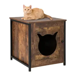 COSTWAY Mueble Arenero para Gatos - 50 x 53 x 55 cm