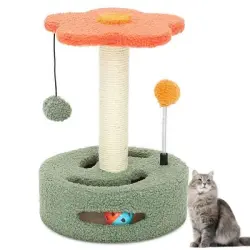 FurryFusion Árbol para gatos con bola colgante - Rosa