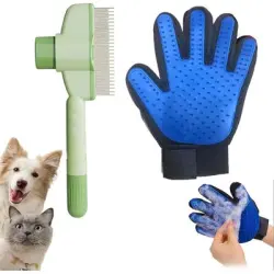 HausPets Guante transpirable para el aseo y masaje de mascotas con peine - Artículo 1