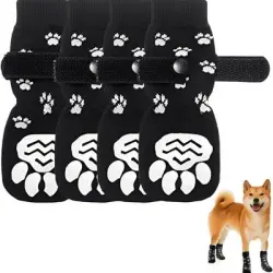 HausPets Paquete de 2 pares de calcetines antideslizantes para perros (M) - 10-18 kg