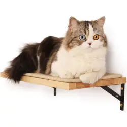 Pawffee Estantería flotante de pared con rascador para gatos. - 1 pieza