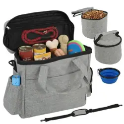 PawHut Bolso de Viaje para Perro 38x17x35 cm Gris Claro - 1 Article