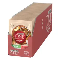 Purina ONE Mini Active vacuno y zanahorias - 26 x 85 g