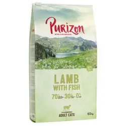 Purizon Adult con cordero y pescado para gatos, sin cereales - 6,5 kg