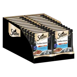 Sheba Multireceta 24 x 85 g en sobres comida húmeda para gatos - Selección en salsa con pescado de mar