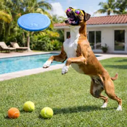 Summer Vibes Frisbee con Pelota  Azul para perros