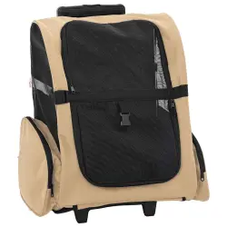 vidaXL Carro Plegable para Mascotas Multiusos Transportín Jaula de Gatos Perros - 48 x 32 x 57 cm