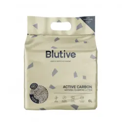 Blutive Lecho Natural Aglomerante de Tofu para Gatos con Carbón Activo, 6 l