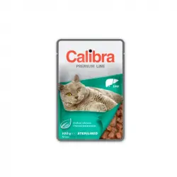 Calibra cat sterilised comida húmeda pouch higado, Unidades 24x100 Gr