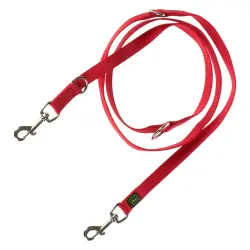 Collar HUNTER Vario Basic Alu-Strong rojo para perros - Correa Hunter Vario a juego (200 x 2 cm L x An)