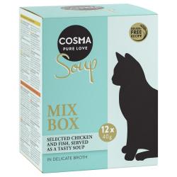 Cosma Soup sopa para gatos 12 x 40 g - Pack mixto I con 4 variedades