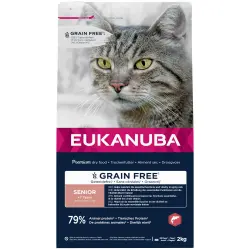 Eukanuba Senior Grain Free Rico en Salmón para gatos - 2 kg