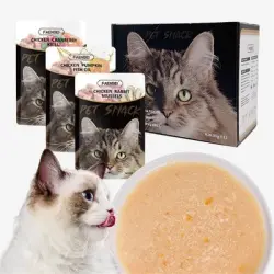 FurryFusion Bolsitas de comida húmeda para gatos - Aceite de pescado con pollo y calabaza