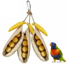 FurryFusion  masticable para pájaros con forma de vaina de guisante - Artículo 1