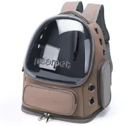 IntiMeg Bolsa para gatos Cápsula espacial - Caqui