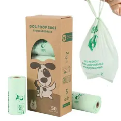IntiMeg rollo de bolsas para excrementos de perro - 5 rollos/caja, 10 bolsas/rollo