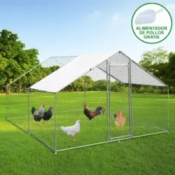 Jaula Aves De Corral Valla Cercado Caja Pollos Acero Pollos 3m X 4m X 2m