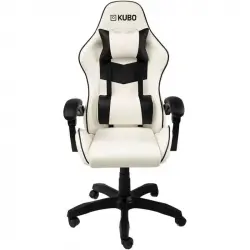 Kubo Silla Gaming Ergonómica con Reposacabezas Blanca/negra