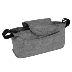 MonsterShop Bolsa caddy gris para cochecito para perros y gatos - 10cm x 16cm x32cm