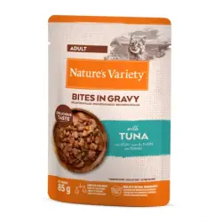 Nature's Variety sobres para gatos en oferta: hasta 14 sobres ¡gratis! - Bites en salsa con atún - 22 x 85 g (16 + 6 ¡gratis!)