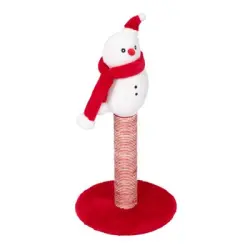 Poste rascador Exclusive muñeco de nieve - rojo / blanco