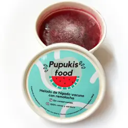 Pupukis Helado de Hígado de Vacuno con Remolacha Natural para perros y gatos - 130 g