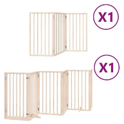 Vidaxl Puerta para Perros Plegable Paneles Puerta para Mascotas Madera de Álamo - 50 x 90 x 2 cm