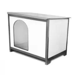 Caseta Perro Martiña Galvanizada, Ideal Para Jardín Y Exteriores, 110 X 77 X 86 H