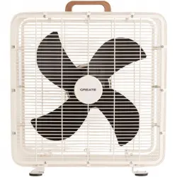 Create Air Floor Box Ventilador Industrial de Suelo Retro 90W Blanco/Negro